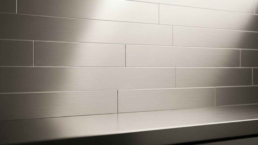 Brushed Nickel Backsplash