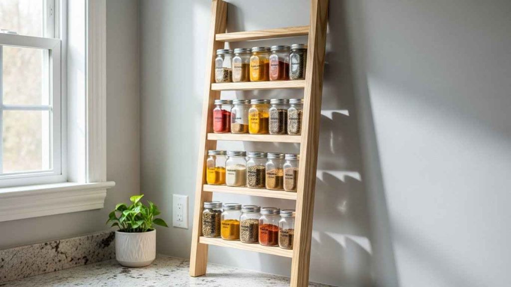 Build a DIY Spice Rack Ladder