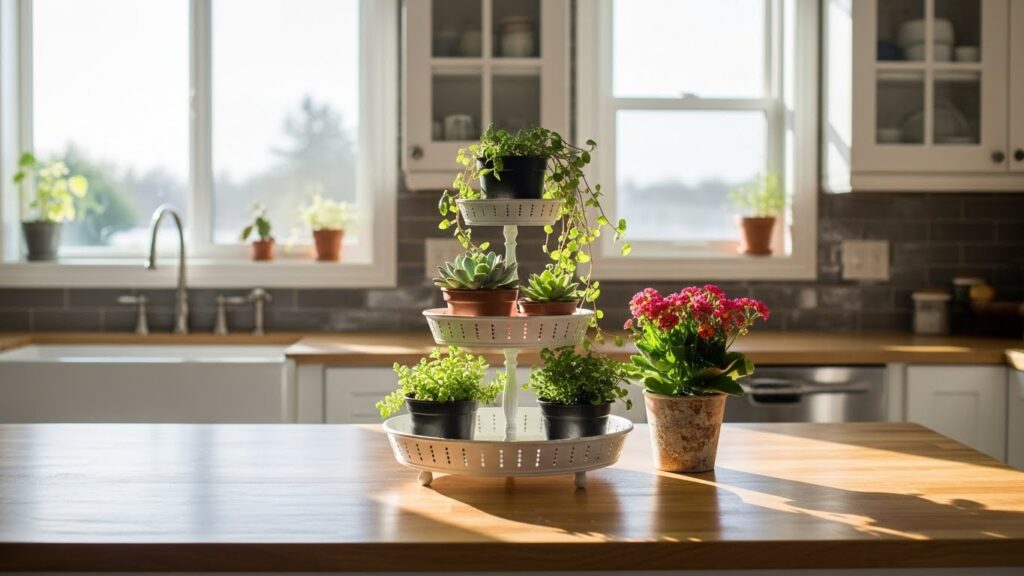 Build a Tiered Tray with Mixed Greenery
