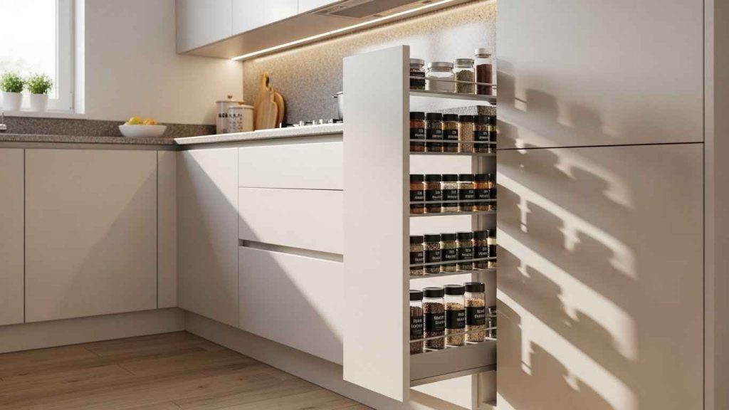 Built-In Spice Rack Cabinets