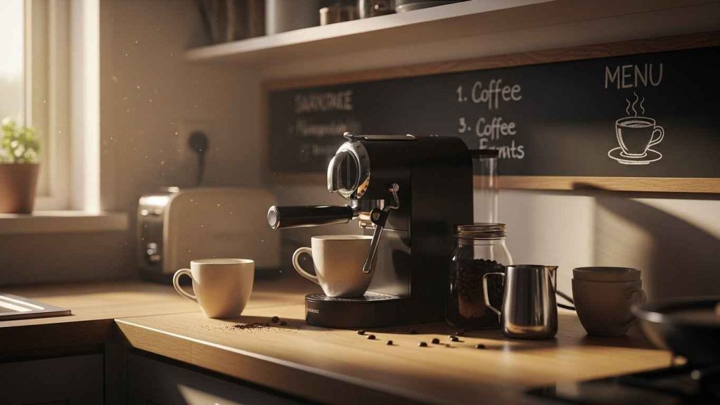 Chalkboard Backsplash for a Coffee Nook