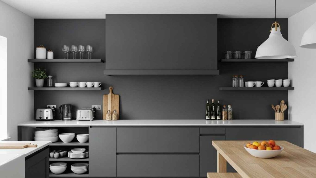 Charcoal Gray Statement Walls