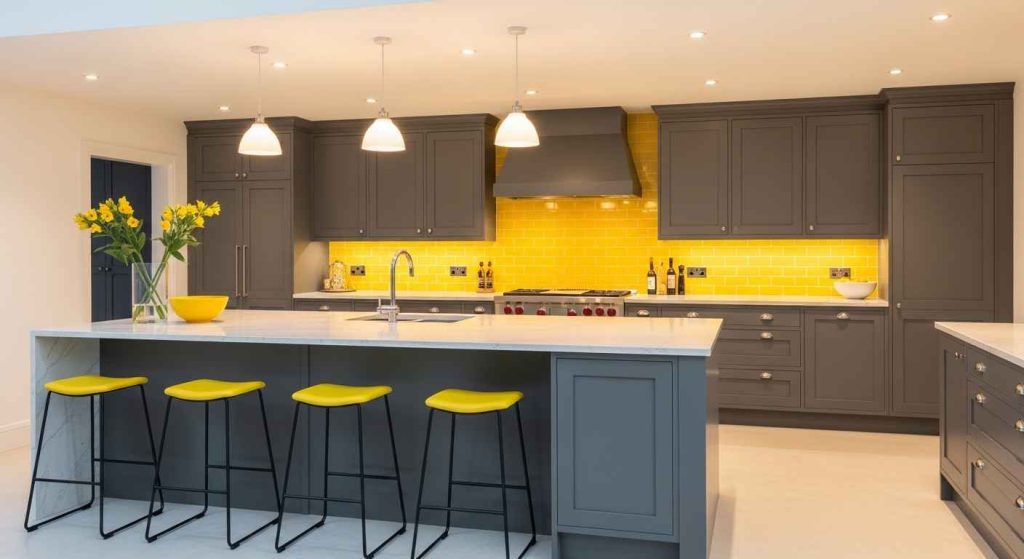 Charcoal Gray & Vibrant Citrus