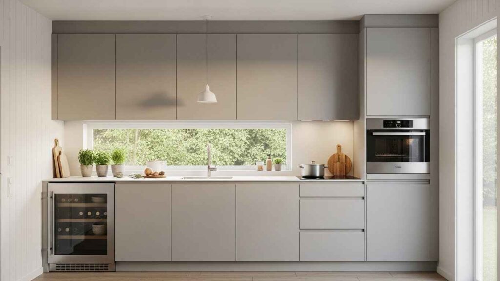 Choose Sleek, Handle-Less Cabinets
