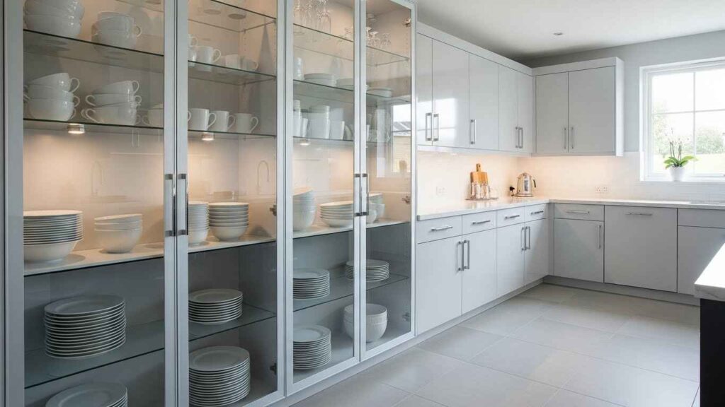 Classic Clear Glass Cabinetry