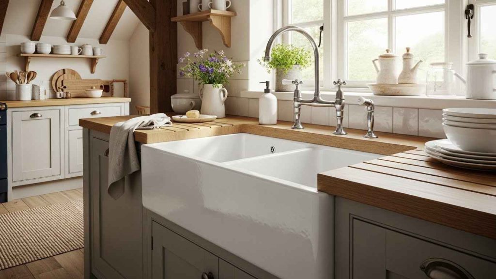 Classic White Farmhouse Apron Sink
