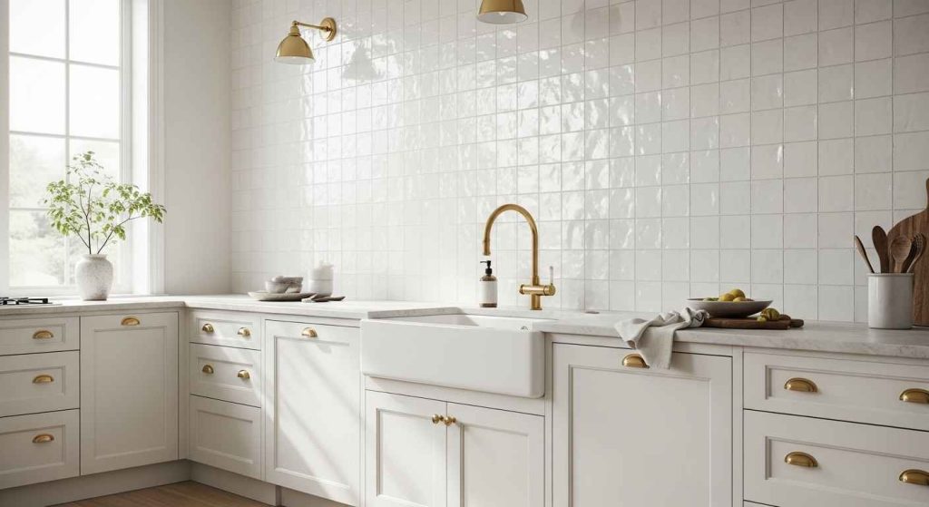 Classic White Zellige Backsplash