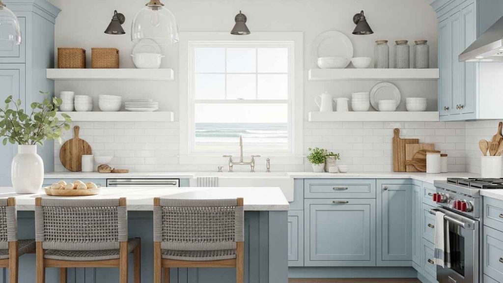 Coastal Blue Cabinet Vibes