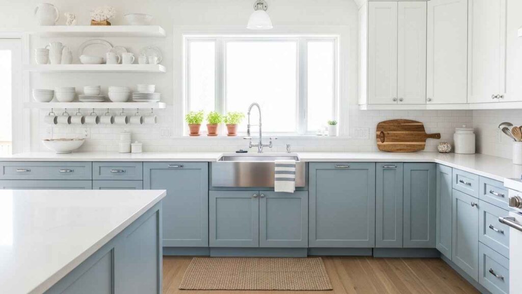 Coastal Blue & White Quartz