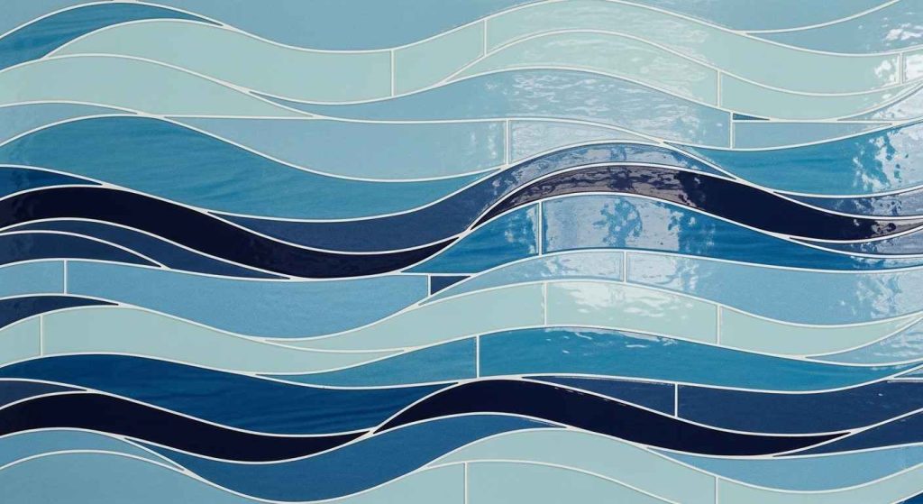 Coastal Wave Mosaic Design