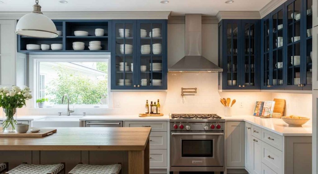 Color-Blocked Cabinet Backs