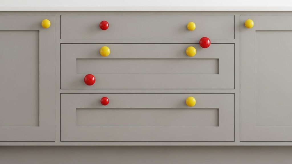 Colored Enamel Knobs for a Pop of Color