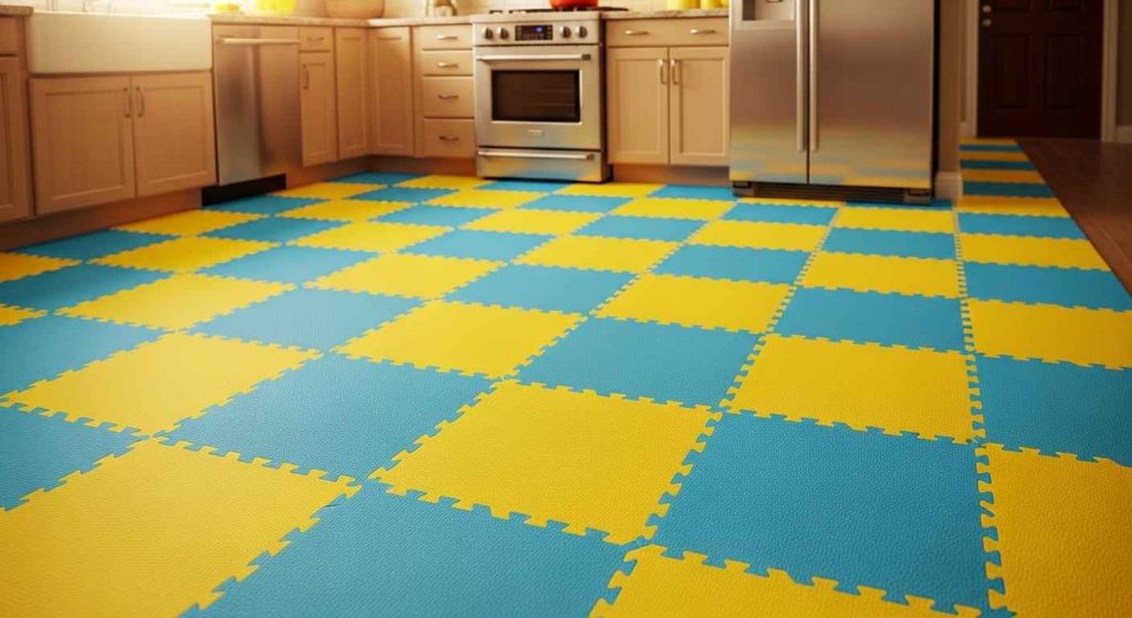 Colorful, Interlocking Floor Mats