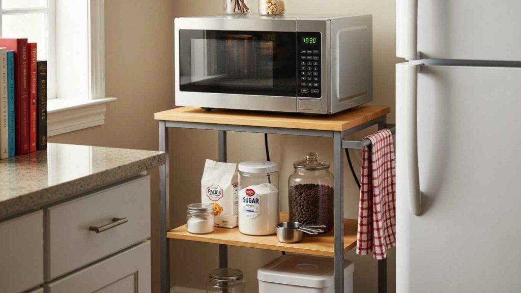 Compact Rolling Kitchen Cart