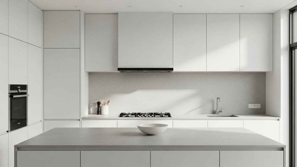 Concrete Overlay Backsplash