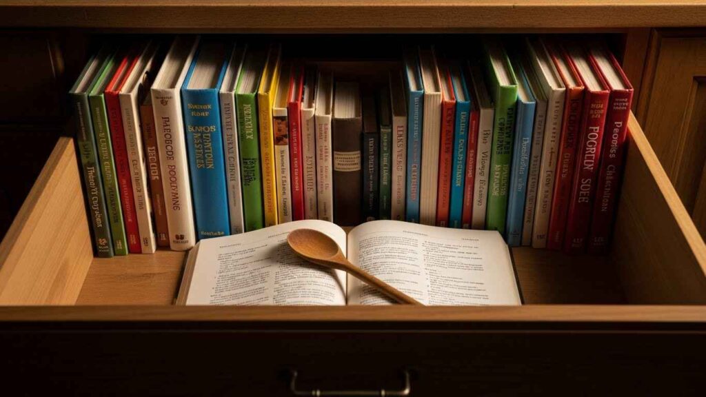 Cookbook Library Drawers