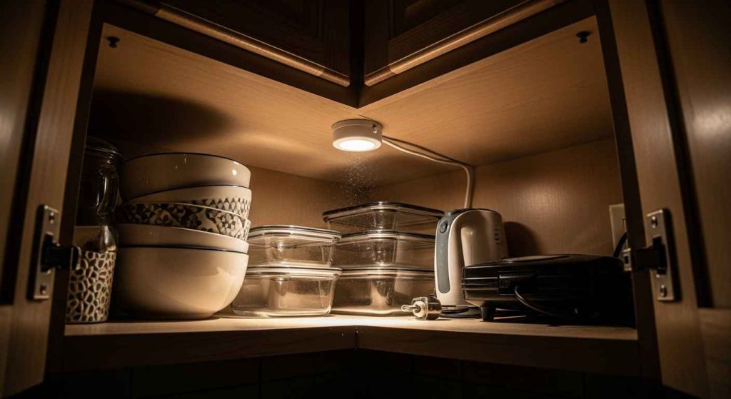 Corner Cabinet Lighting Tricks