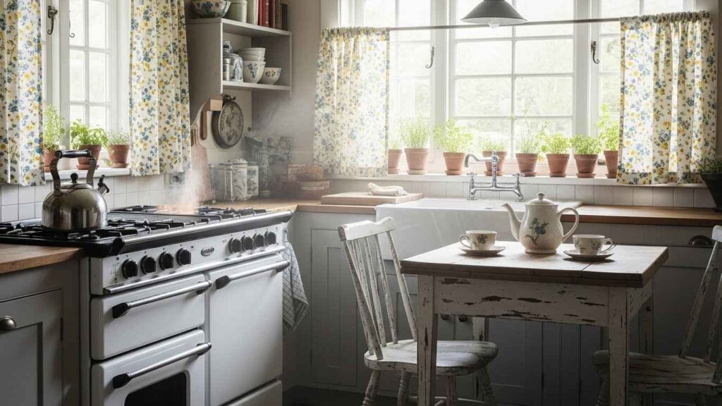Cozy Cottage White Stove Style