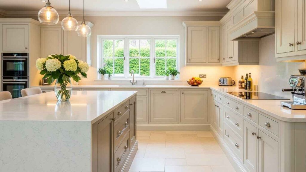 Creamy Off-White & Waterfall Edge