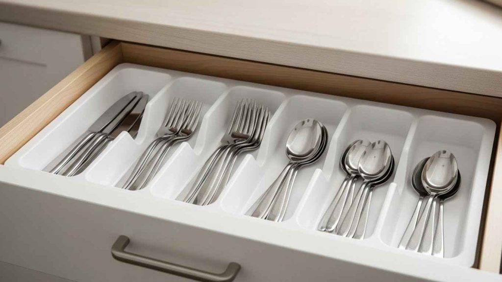 Cutlery Tray in a Shallow Drawer