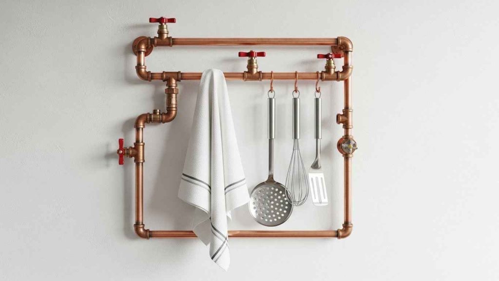 DIY Copper Pipe Organizer