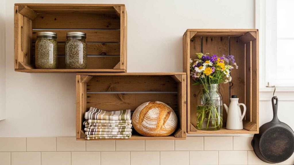 DIY Crate Shelving