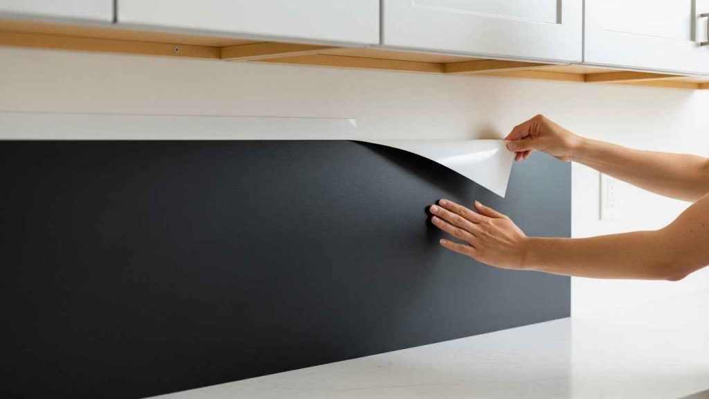 DIY Peel-and-Stick Chalkboard Backsplash