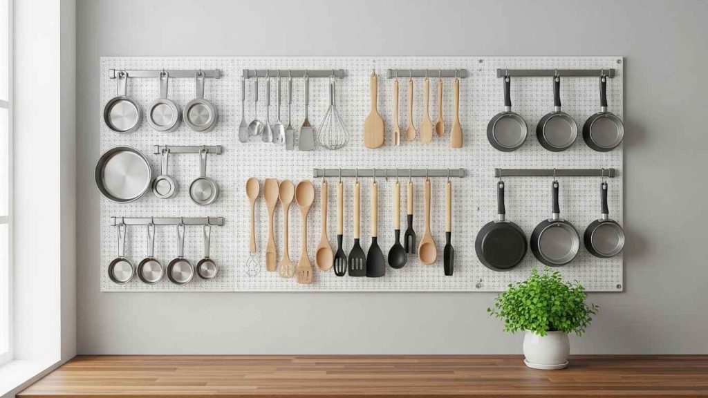 DIY Pegboard Wall Station