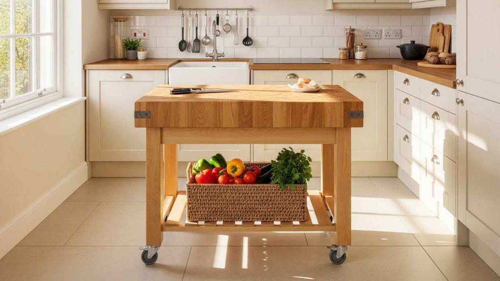 DIY Rolling Island Cart