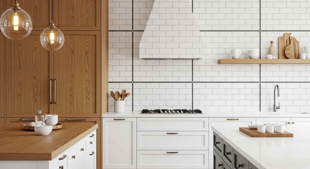 Dark Grout Subway Tile Backsplash