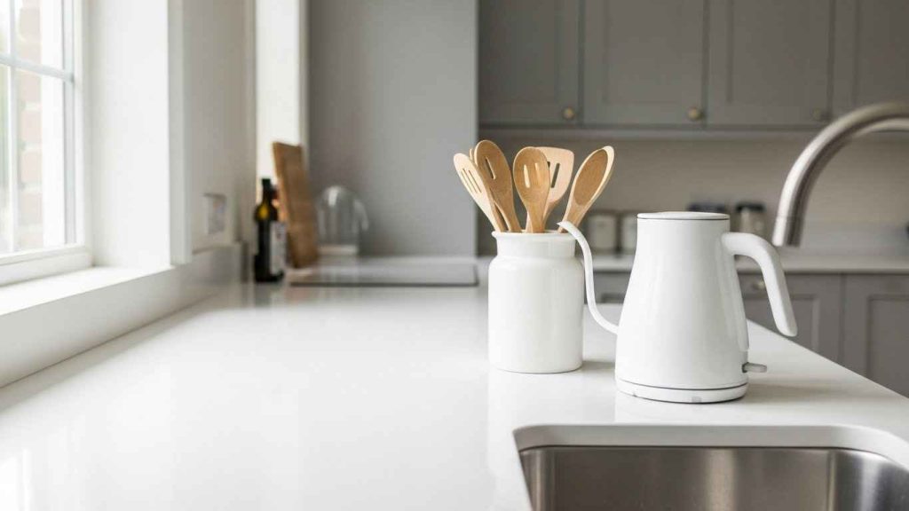 Declutter Your White Countertops First