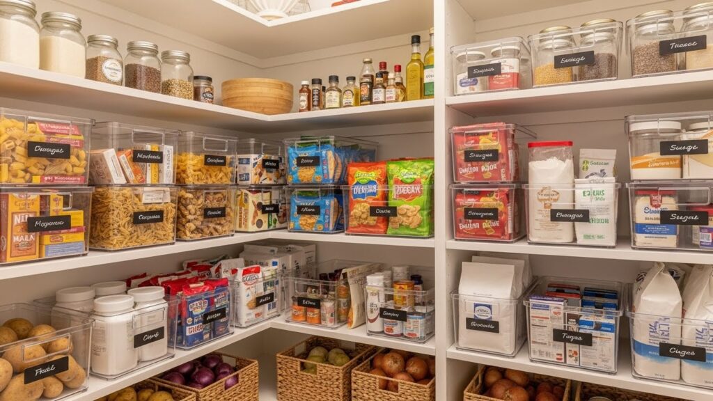 Declutter with Clear, Stackable Bins