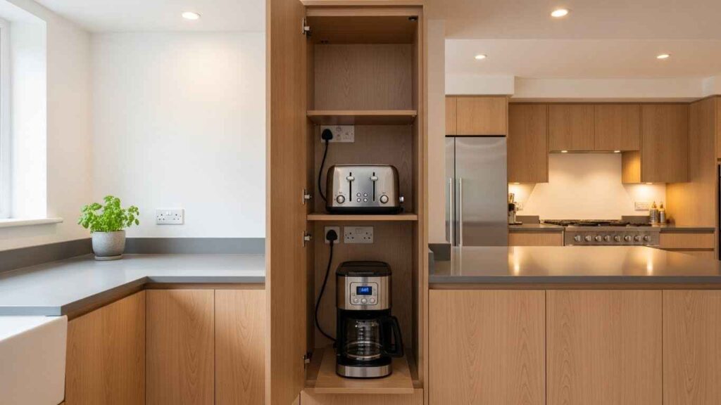Declutter with a Built-In Appliance Nook