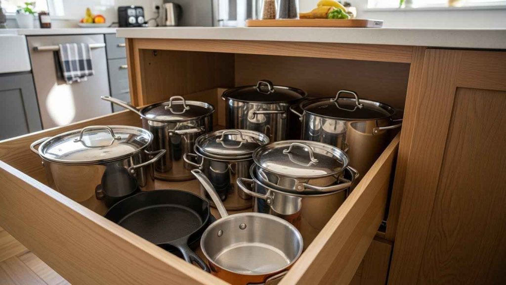 Deep Pot & Pan Storage