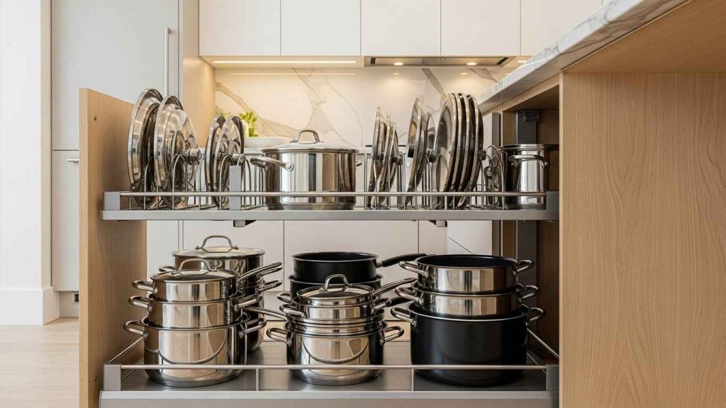 Deep Pot and Pan Storage