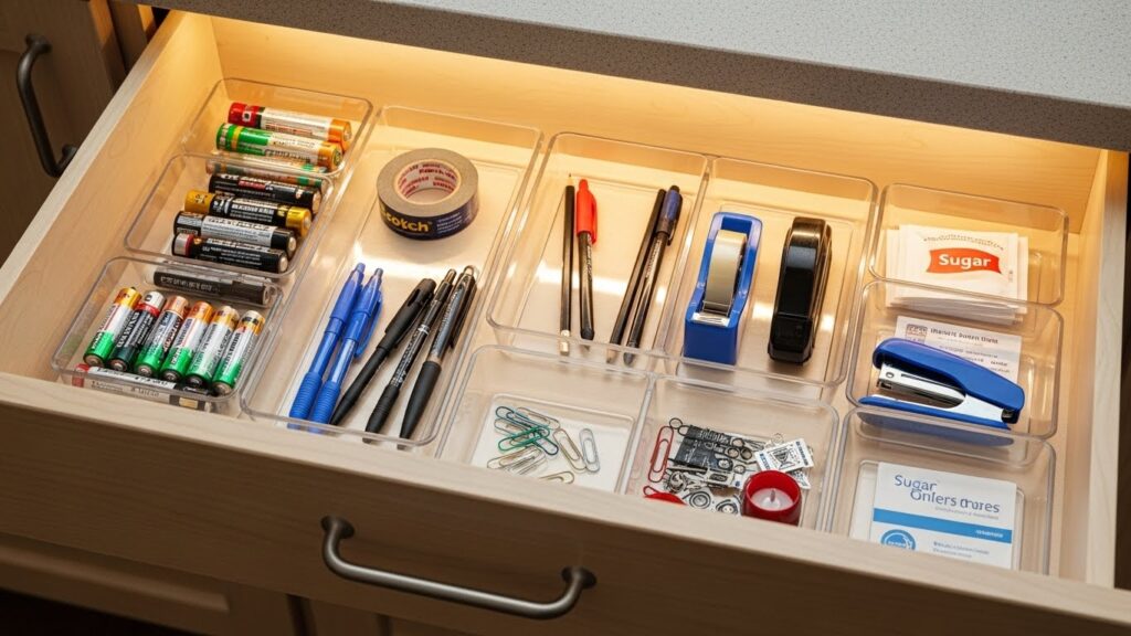 Designate a Junk Drawer with Small Trays