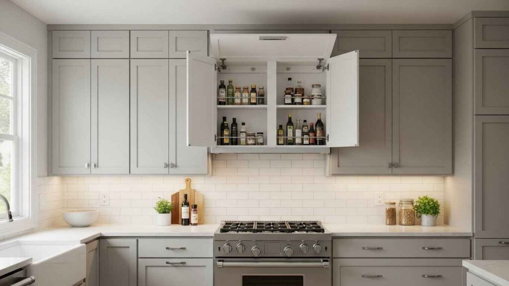 Disguised Range Hood Storage