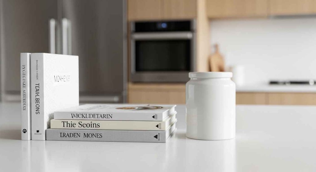 Display Neutral-Colored Cookbooks