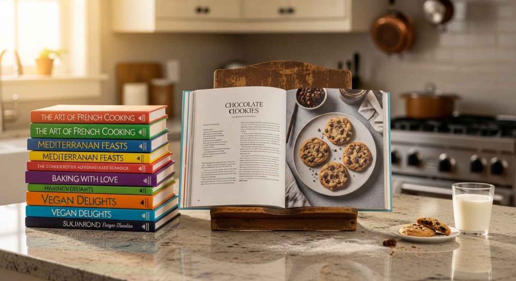 Display a Collection of Cookbooks