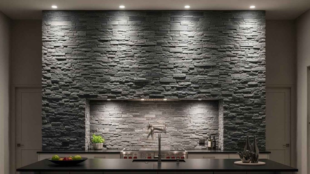Dramatic Floor-to-Ceiling Stone