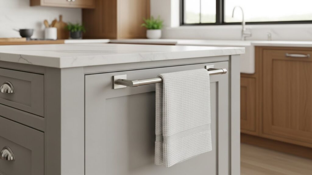 Drawer-End Towel Racks