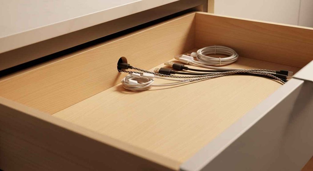 Drop-Zone Drawer for Charging Tech