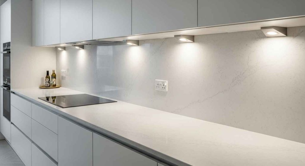 Durable Quartz Slab Splashback