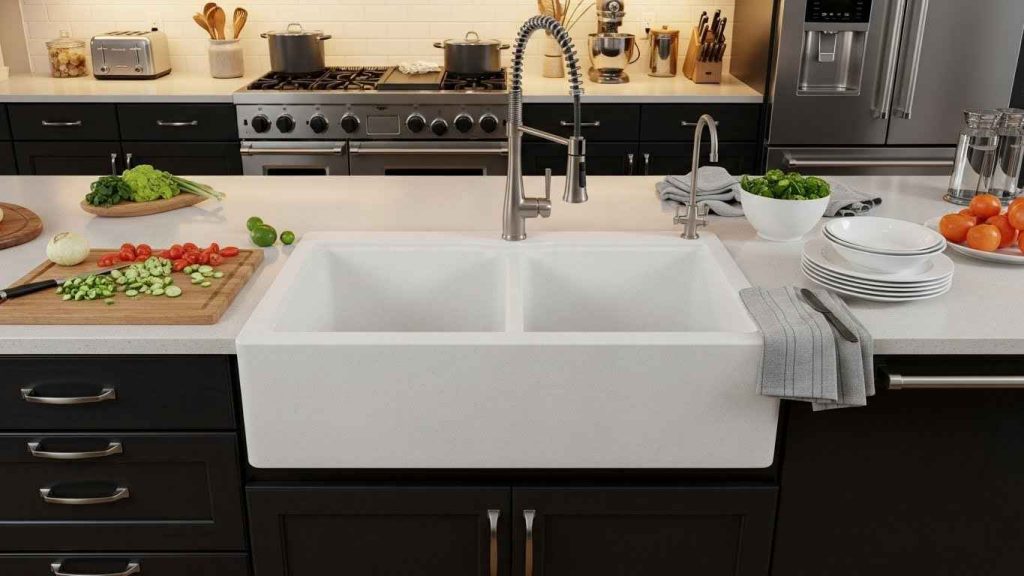Durable White Granite Composite Sinks