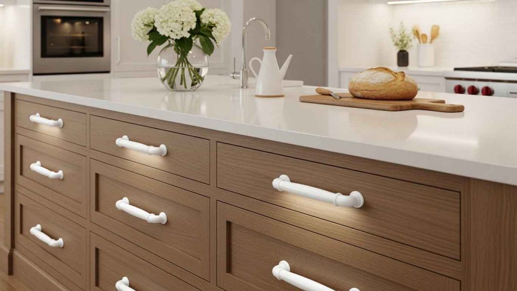 Elegant White Drawer Pulls