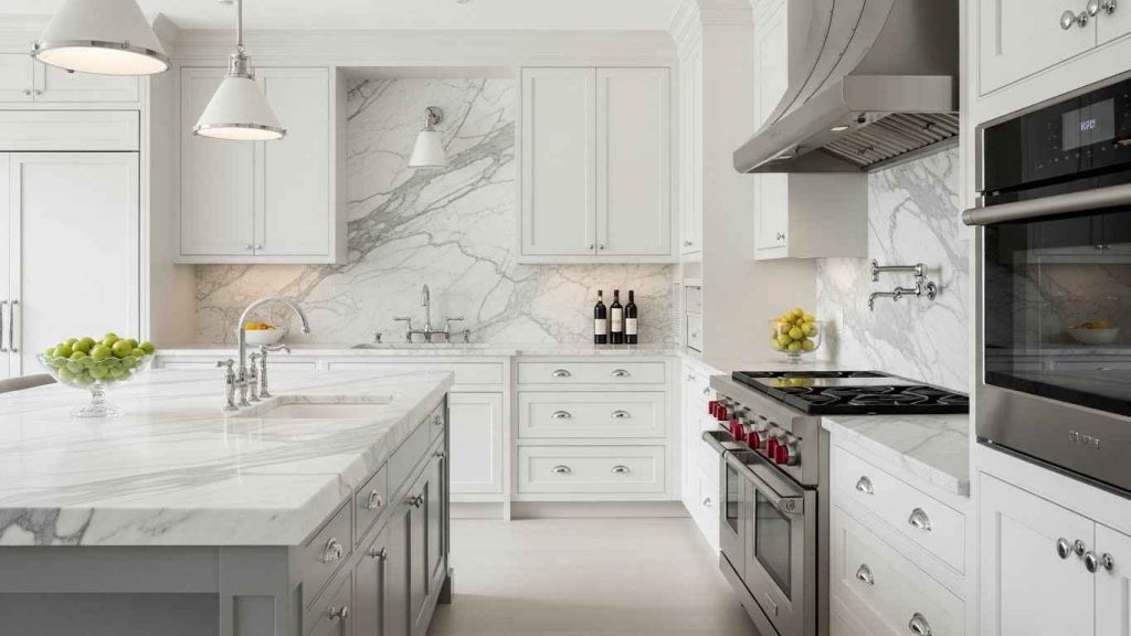Elegant White Marble Integration