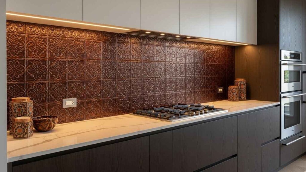 Embossed Leather Accent Tiles