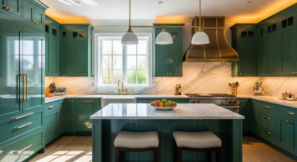 Emerald Green Gloss Kitchen