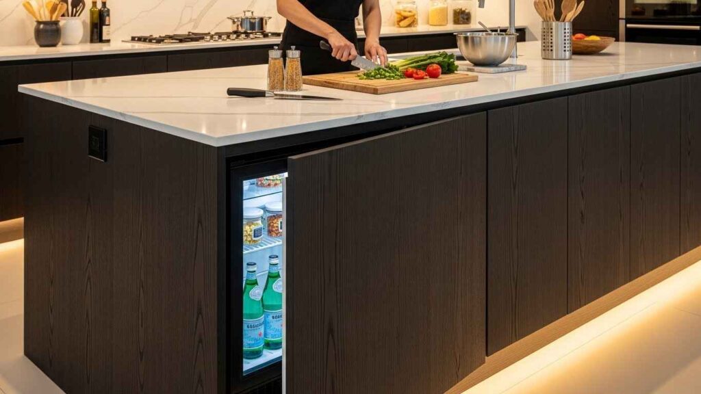 End-Cabinet Mini-Fridge Hideaway