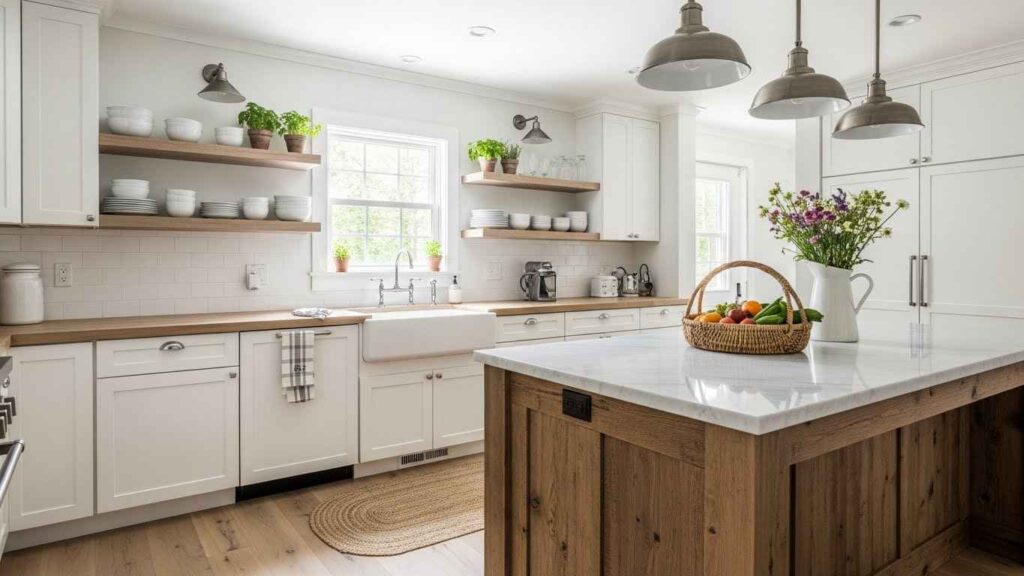 Farmhouse Modern White Kitchen